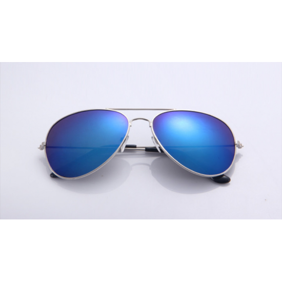 Blue Shades Bright Reflective Aviator Unisex Sunglasses G-04 (Blue Mirror)