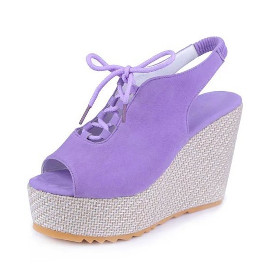 Stylish Waterproof Women Slope High Heeled Wedge Sandal Shoes S-104PR