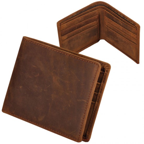 Men Classical Vintage Brown Leather Wallet MW-08BR Men Classical Vintage Brown Leather Wallet MW-08BR