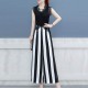 Showing image for Summer Sleeveless High Waist Chiffon Striped Jumpsuit WC-197 Summer Sleeveless High Waist Chiffon Striped Jumpsuit WC-197 image