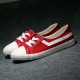 Showing image for Women Flat Lace Up Canvas Shallow Mouth Casual Red Shoes S-125RD Women Flat Lace Up Canvas Shallow Mouth Casual Red Shoes S-125RD image