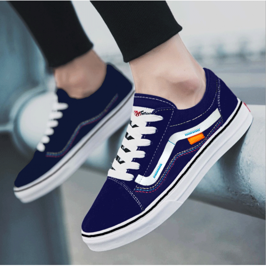 Summer and Autumn Women Dark Blue Canvas Flat Bottom Shoes S-127DB Summer and Autumn Women Dark Blue Canvas Flat Bottom Shoes S-127DB