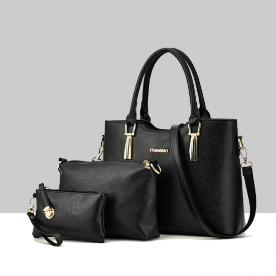 shoulder portable Messenger Three Pieces handbag WB-41BK shoulder portable Messenger Three Pieces handbag WB-41BK