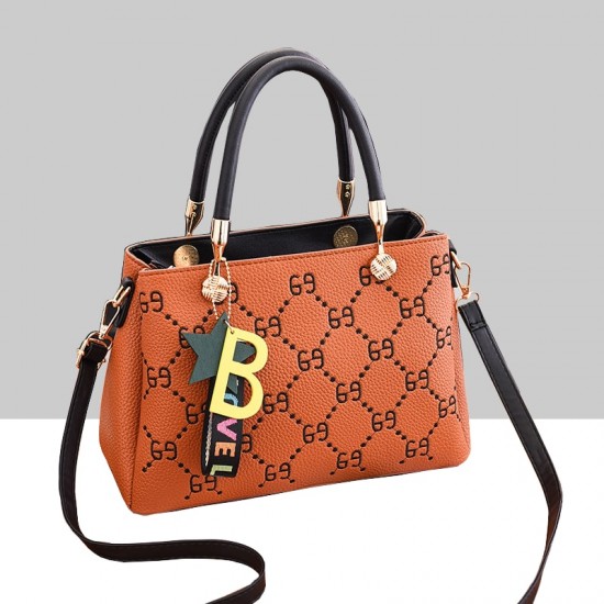 Designer Print European Style Orange Shoulder Handbag WB-55OR