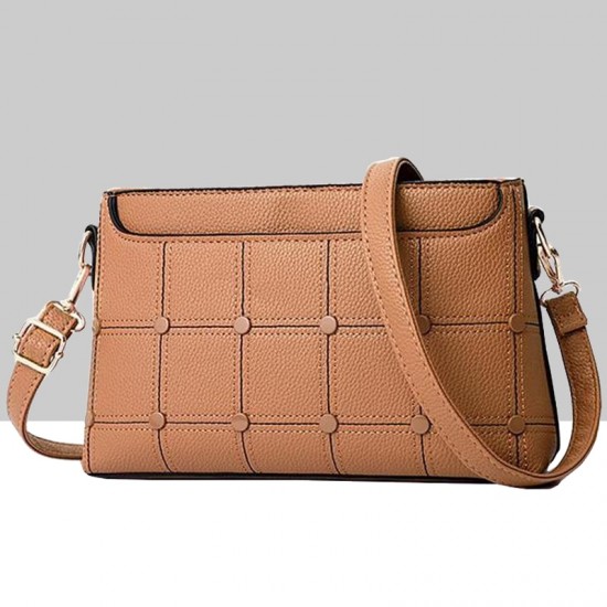 Rivets Decorated Small Square Green Shoulder Bag WB-54BR