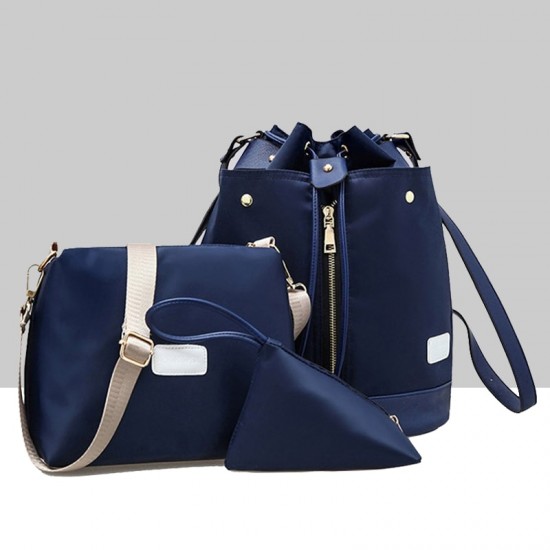 Trending Front Zip Blue Backpack & Handbag Set WB-72BL