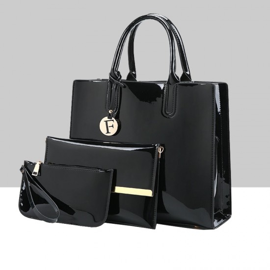 Elegant Luxury Plus Size Three Piece Black Bags Set WB-69BK Elegant Luxury Plus Size Three Piece Black Bags Set WB-69BK