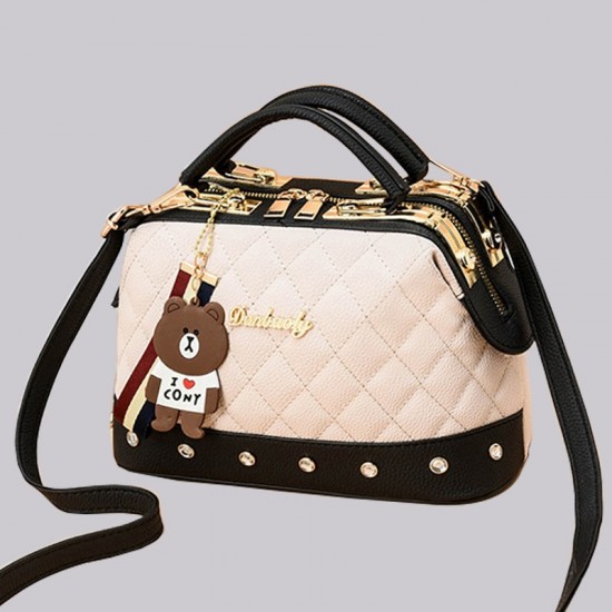 Quilted Premium Cream Shoulder Handbag WB-84CR |image