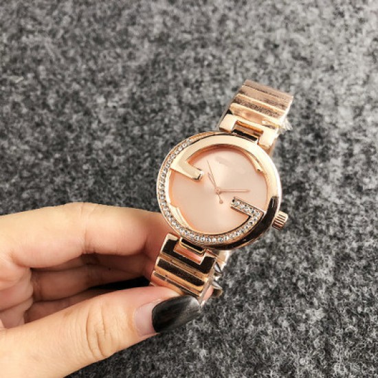 Gucci Style Rose Color Analogue Wrist Watches W-42RG