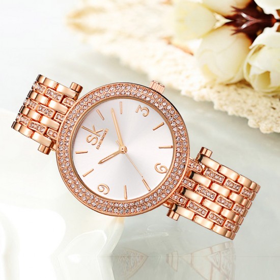 White Dial Stainless Strapped Analogue Watch W-50RG