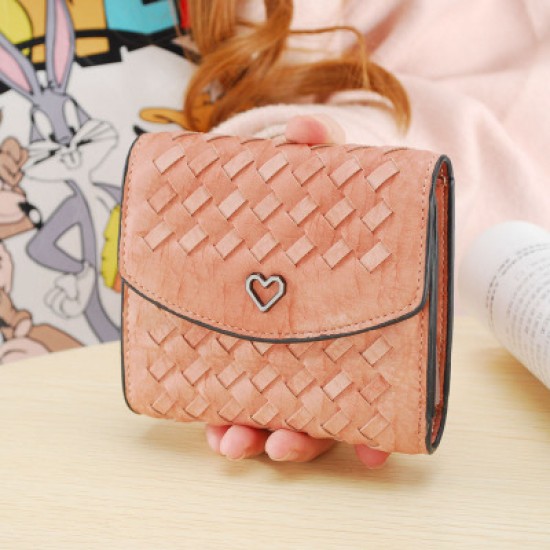 Heart with Patchwork Brown Mini Handy Wallet WB-99BR