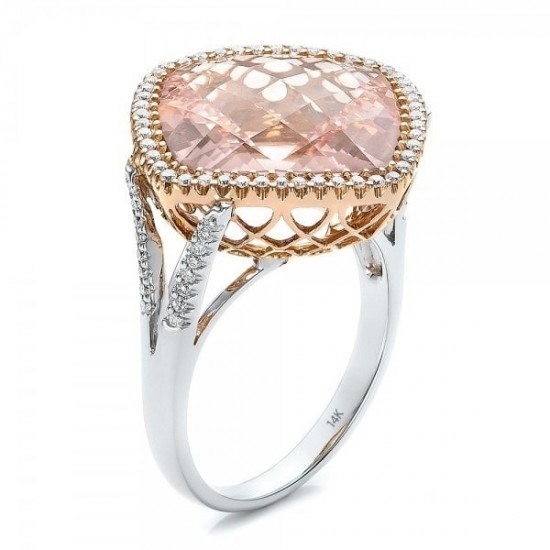 Rose Gold Cubic Zircon Inlaid Sterling Silver Ring R-26 Rose Gold Cubic Zircon Inlaid Sterling Silver Ring R-26