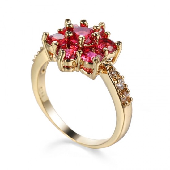 Creative Fashion Pink Color New Ladies Flower Pattern Rings R-58PK