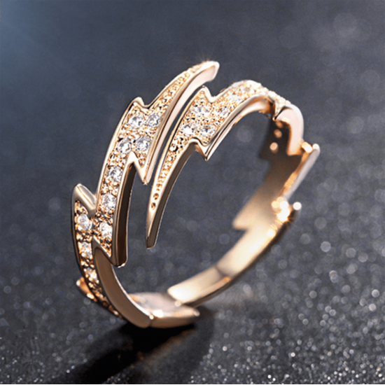 Sterling Gold Lightning New Fashion Rings R-52G