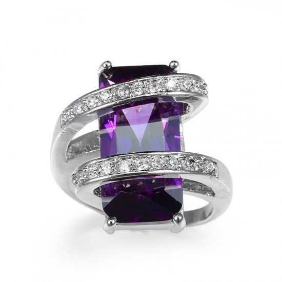 Cross Border Creative Fashion Purple Zircon Rings R-54 Cross Border Creative Fashion Purple Zircon Rings R-54