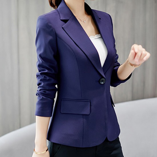 Formal Wear Ladies Slim Blue Suit Jacket WJ-46BL