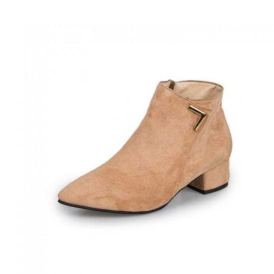 Chelsea Zipper Matte Brown Boots S-146BR