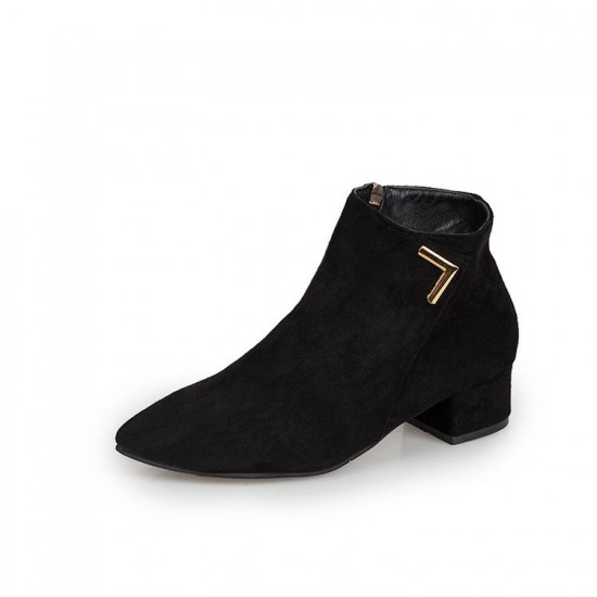Chelsea Zipper Matte Black Boots S-146BK