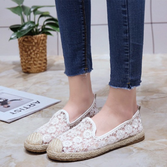 Breathable Slip On Floral lace Shoes S-171W Breathable Slip On Floral lace Shoes S-171W