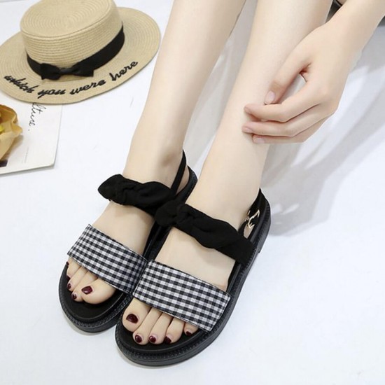 Summer Model Flat Bottom Fairy Women Sandals S-178BK Summer Model Flat Bottom Fairy Women Sandals S-178BK