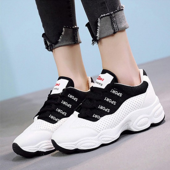 Black Contrast Breathable Mesh Sports Women Shoes S-232BK Black Contrast Breathable Mesh Sports Women Shoes S-232BK