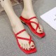 Square Head Flat Bottom Formal Beach Sandals S-258 - Red Square Head Flat Bottom Formal Beach Sandals S-258 - Red |image