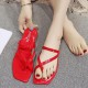 Square Head Flat Bottom Formal Beach Sandals S-258 - Red Square Head Flat Bottom Formal Beach Sandals S-258 - Red |image