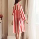 Striped Printed Long Beach Wear Cardigan-Red WC-436RD Striped Printed Long Beach Wear Cardigan-Red WC-436RD | Image