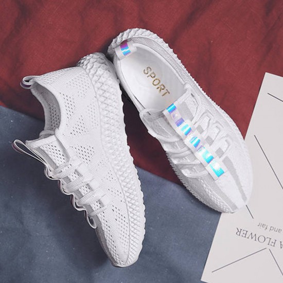 White Laced Flat Running Women Canvas Sneaker S-247W White Laced Flat Running Women Canvas Sneaker S-247W