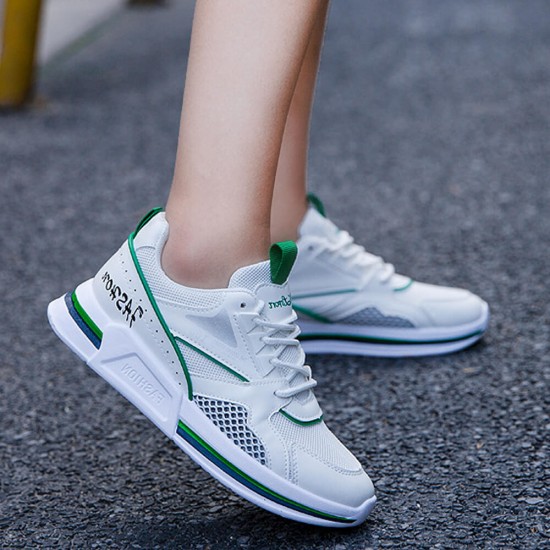 Air Mesh Running Soft Gym Sneaker Shoes -White Air Mesh Running Soft Gym Sneaker Shoes -White