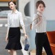 Elegant Vertical Linen Women Chiffon Shirt - White Elegant Vertical Linen Women Chiffon Shirt - White |image