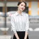 Elegant Vertical Linen Women Chiffon Shirt - White Elegant Vertical Linen Women Chiffon Shirt - White |image