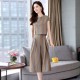 New Fashion Thin Two Piece Wide Leg Dress - Brown New Fashion Thin Two Piece Wide Leg Dress - Brown |image