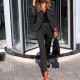 Designer Style Solid Slim Fit Coat & Pant Two Piece Suit -Black Designer Style Solid Slim Fit Coat & Pant Two Piece Suit -Black |image