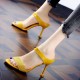 Fairy Style High Heels Stilettos Slippers - Yellow |image