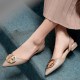 Classic Platform Pointed Toe Flat Fairy Sandals -Brown Classic Platform Pointed Toe Flat Fairy Sandals -Brown |image