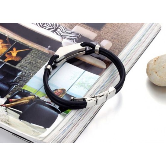 Handmade Titanium Steel Silicon Fashion Bracelet |image