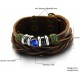 Showing image for Handmade Brown Cow Leather Men Bracelet Handmade Brown Cow Leather Men Bracelet |image