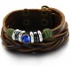 Showing image for Handmade Brown Cow Leather Men Bracelet Handmade Brown Cow Leather Men Bracelet |image