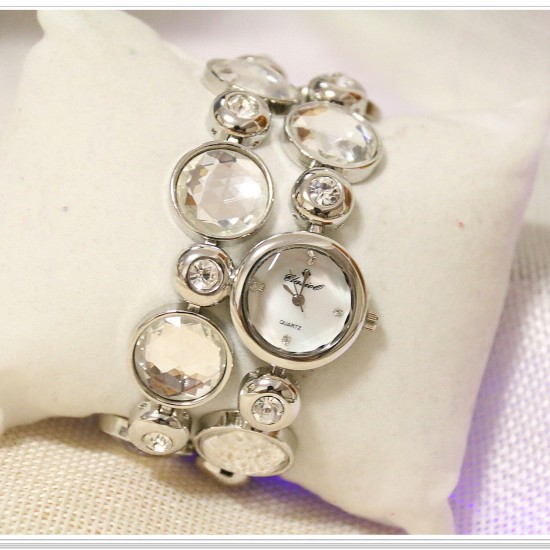 Round Silver Full Case With Diamond Bracelet Watch CBS-59S