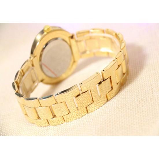 Showing image for B.S Oval Gold Plated Full Case With Diamond Ladies Watch CBS-68G B.S Oval Gold Full Case With Diamond Ladies Watch |image