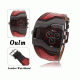 Showing image for Men's Fashion Oulm Quartz Leather Strap Red Color Sports Watch CSG-40R Men's Fashion Oulm Quartz Leather Strap Red Color Sports Watch CSG-40R image