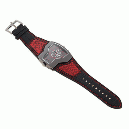 Showing image for Men's Fashion Oulm Quartz Leather Strap Red Color Sports Watch CSG-40R Men's Fashion Oulm Quartz Leather Strap Red Color Sports Watch CSG-40R image