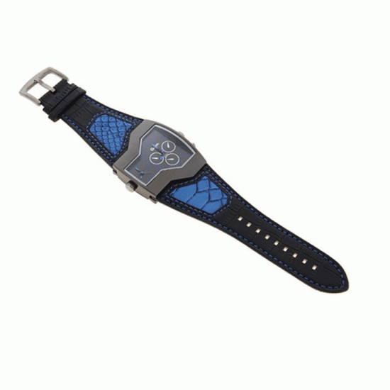 Men's Fashion Oulm Quartz Leather Strap Blue Color Sports Watch CSG-40Bl image