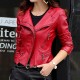 Women's Fashion Red Color Leather Casual Jacket WJ-24R image