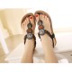 Showing image for Bohemian Beaded Clip Women Sandal CSW-04BK Bohemian Beaded Clip Women Sandal CSW-04BK image