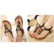Showing image for Bohemian Beaded Clip Women Sandal CSW-04BK Bohemian Beaded Clip Women Sandal CSW-04BK image