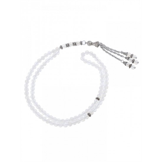 Masbaha Unisex Genuine Translucent Rainbow Moonstone Prayer Beads ANM-17 Masbaha Unisex Genuine Translucent Rainbow Moonstone Prayer Beads ANM-17