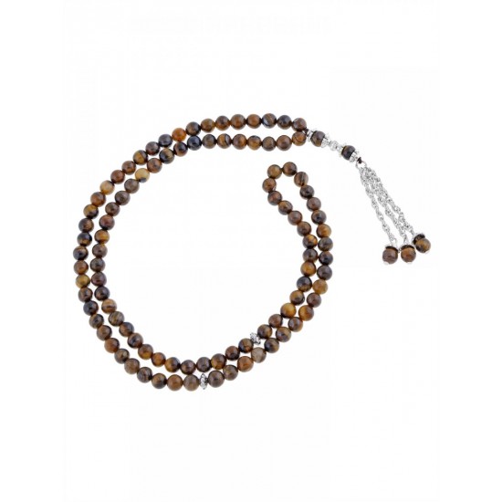 Masbaha Unisex Tiger Eye Gemstone Prayer Beads  ANM-26 Masbaha Unisex Tiger Eye Gemstone Prayer Beads  ANM-26