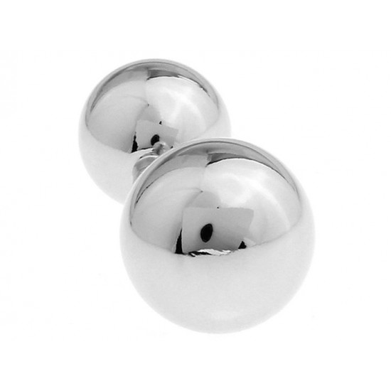 Look Stylish Silver Ball Shape Personalized Fashion Mens French Shirt  Silver  Cufflinks CFL-04